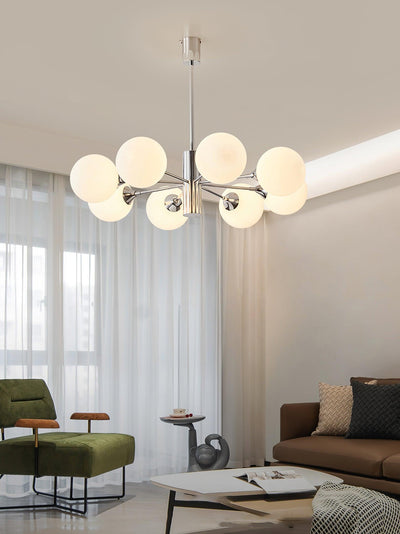Eirivaria Chandelier Chrome Glass Globe