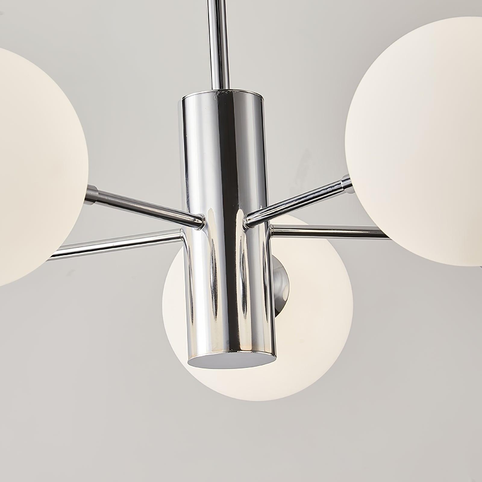 Eirivaria Chandelier Chrome Glass Globe