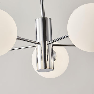 Eirivaria Chandelier Chrome Glass Globe