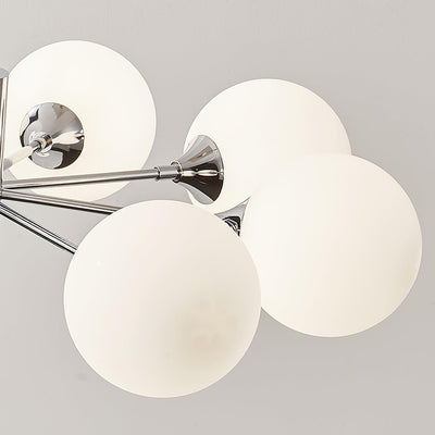 Eirivaria Chandelier Chrome Glass Globe