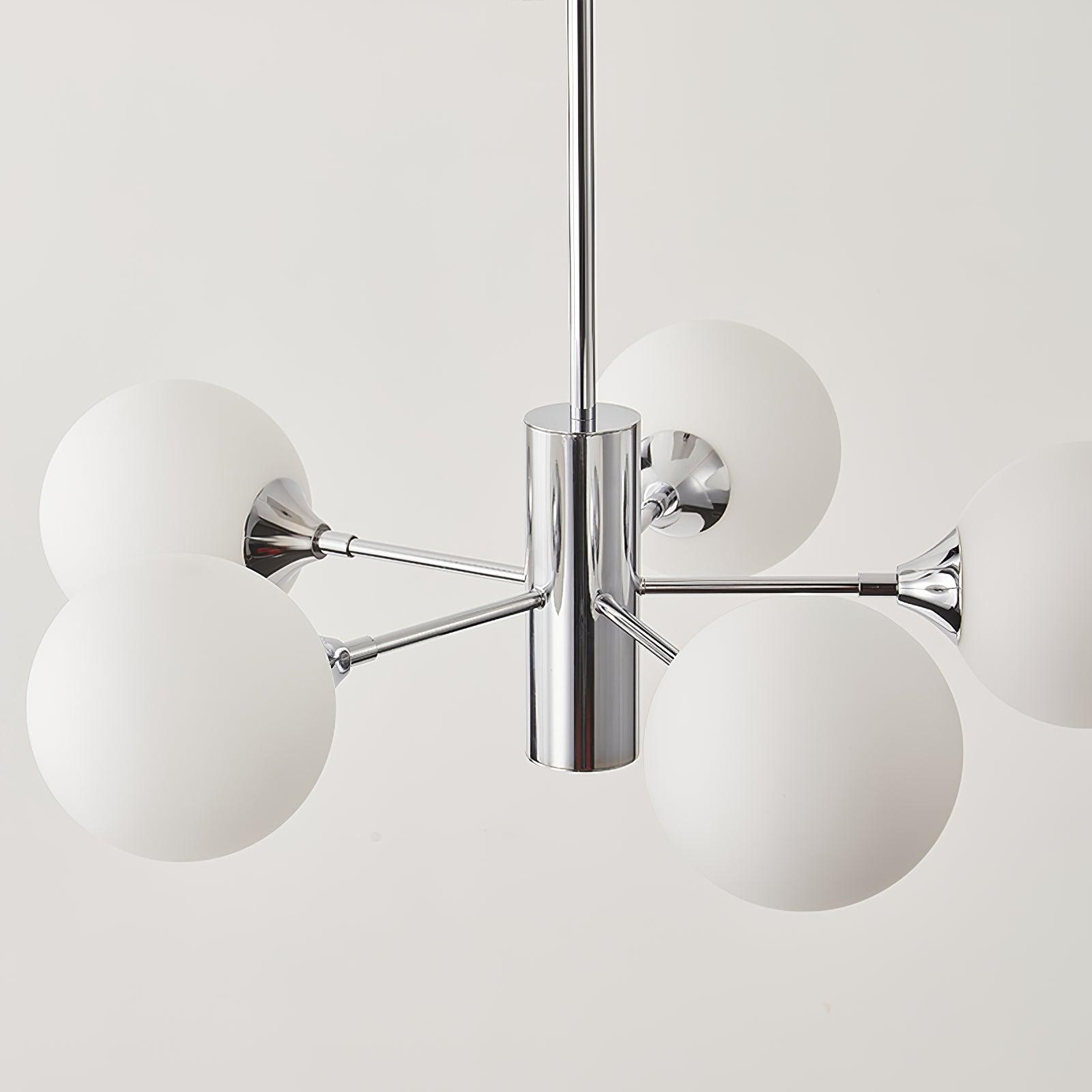 Eirivaria Chandelier Chrome Glass Globe