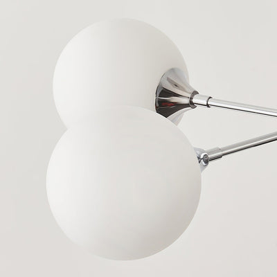 Eirivaria Chandelier Chrome Glass Globe
