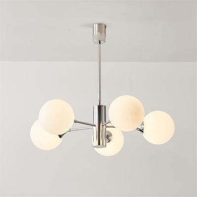 Eirivaria Chandelier Chrome Glass Globe
