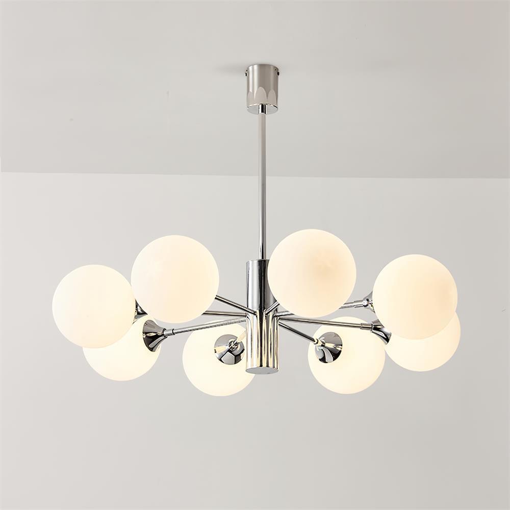 Eirivaria Chandelier Chrome Glass Globe