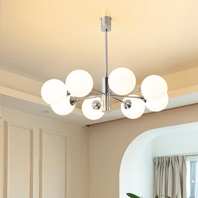 Eirivaria Chandelier Chrome Glass Globe