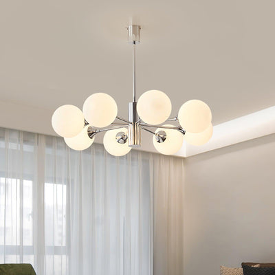 Eirivaria Chandelier Chrome Glass Globe