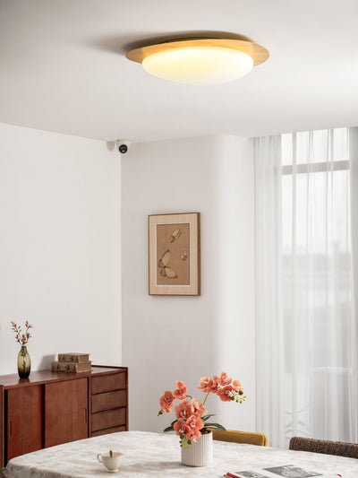 Sylenia Ceiling Light Pebble Walnut Acrylic LED