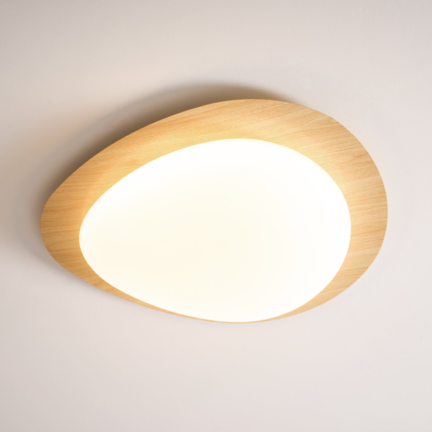 Sylenia Ceiling Light Pebble Walnut Acrylic LED