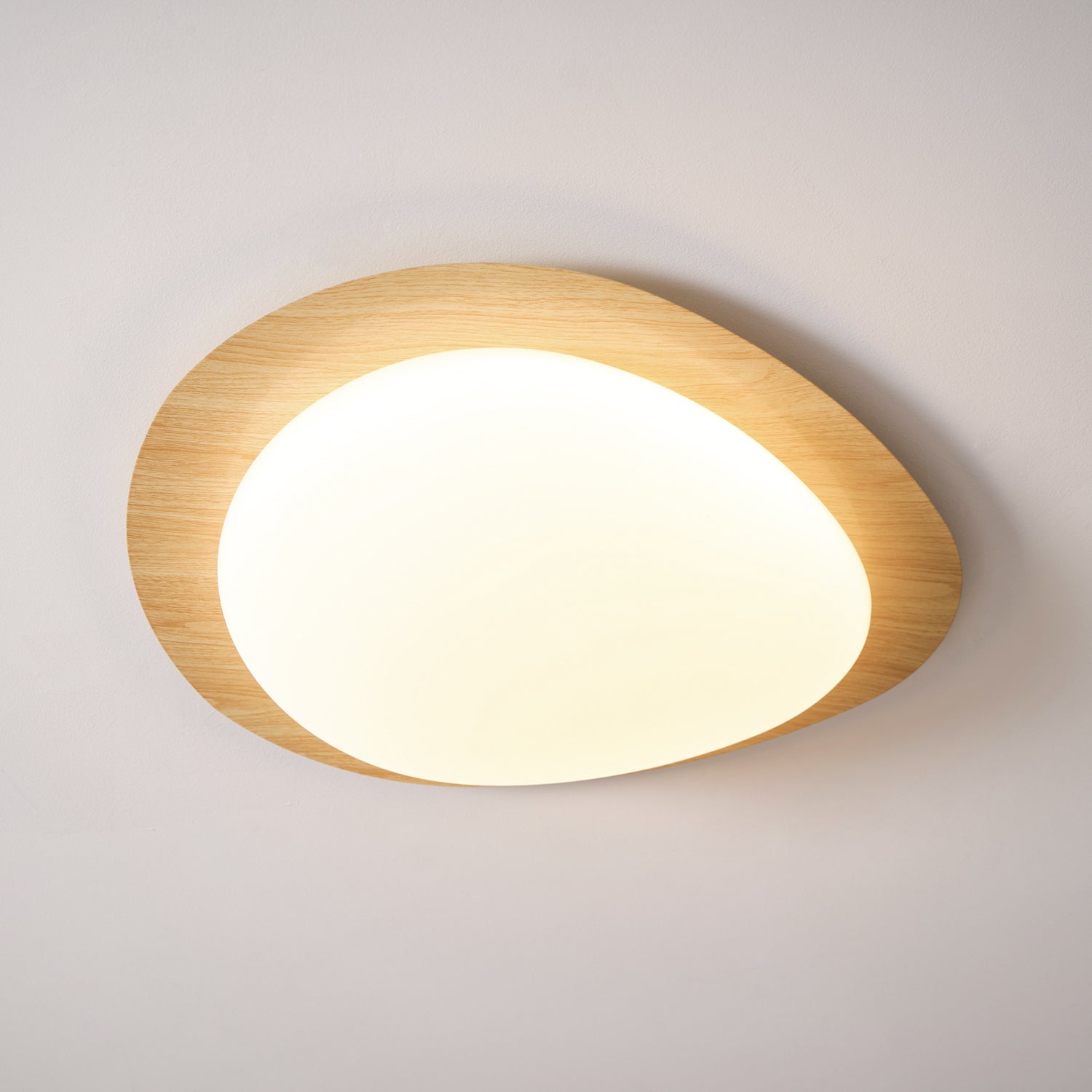 Sylenia Ceiling Light Pebble Walnut Acrylic LED