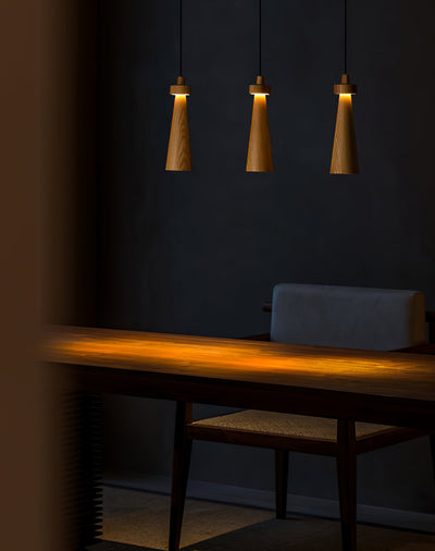 Tesno Minimalist Wood Pendant Light