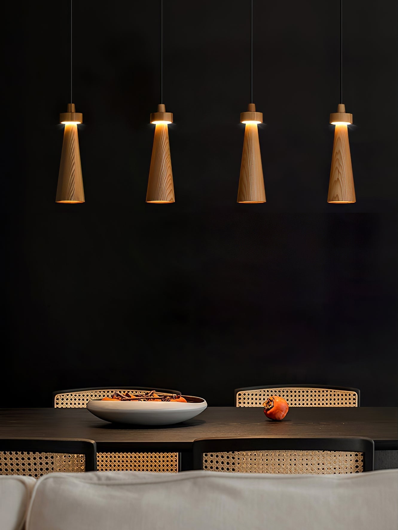 Tesno Minimalist Wood Pendant Light