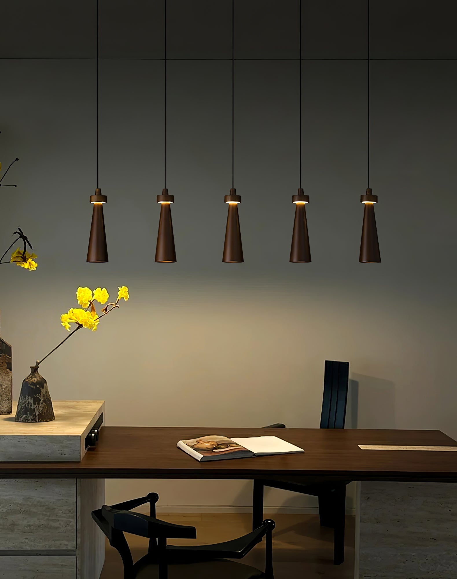 Tesno Minimalist Wood Pendant Light