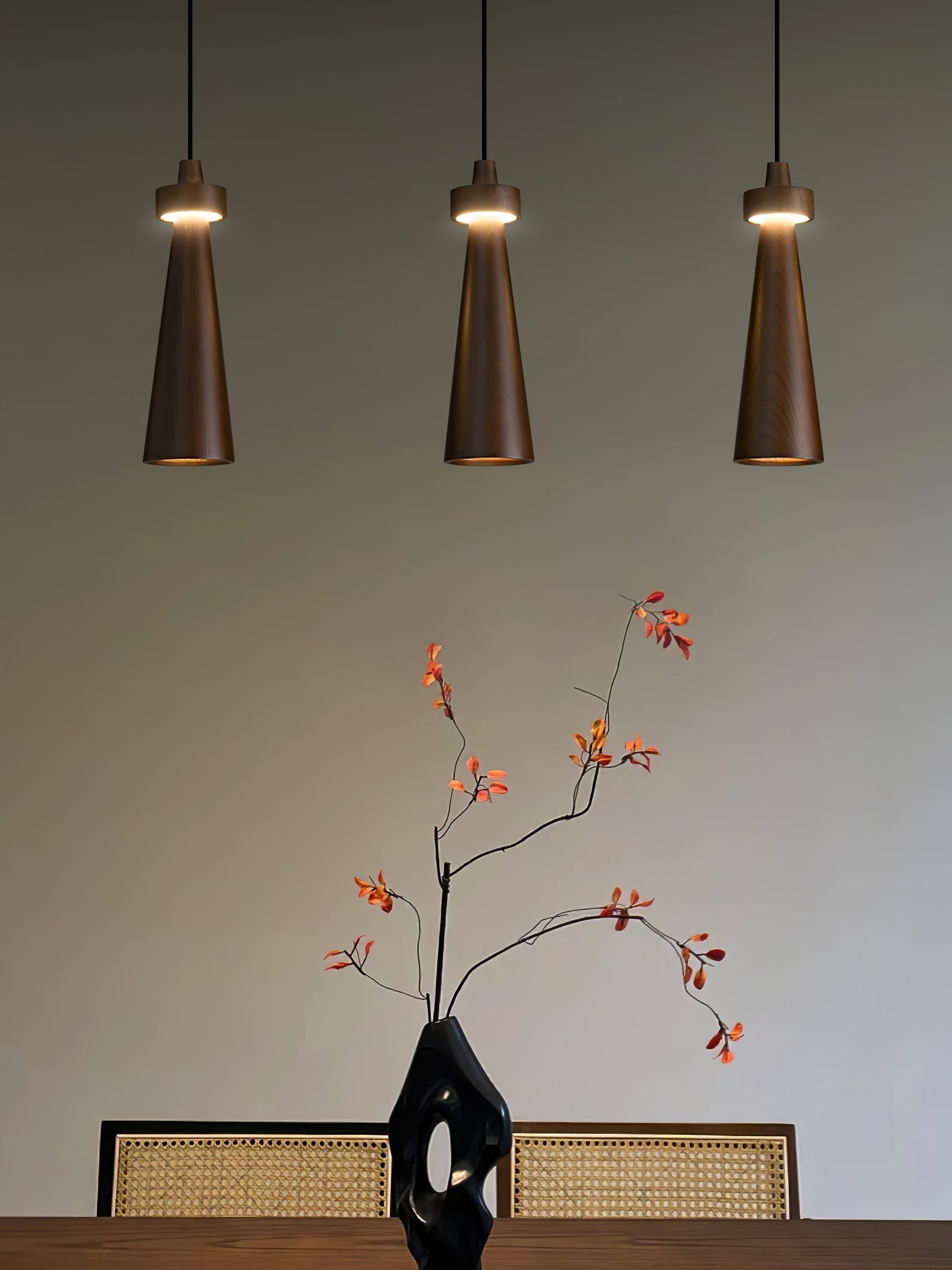 Tesno Minimalist Wood Pendant Light