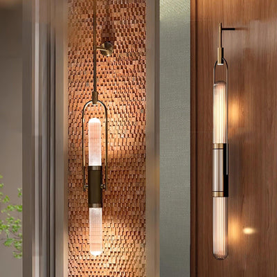 Isvyn Nordic Art Long Arc Glass Wall Lamp