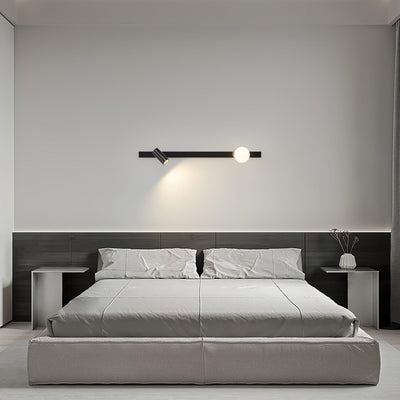 Aloz Brass Glass Minimalist Wall Light