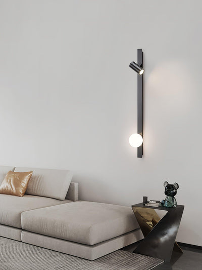 Aloz Brass Glass Minimalist Wall Light