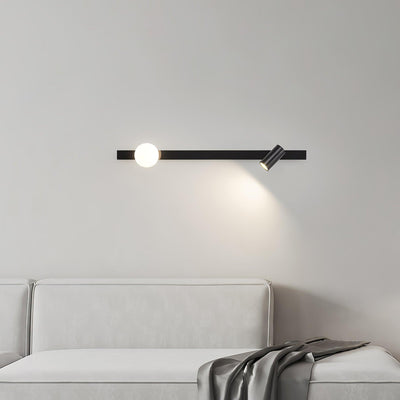 Aloz Brass Glass Minimalist Wall Light