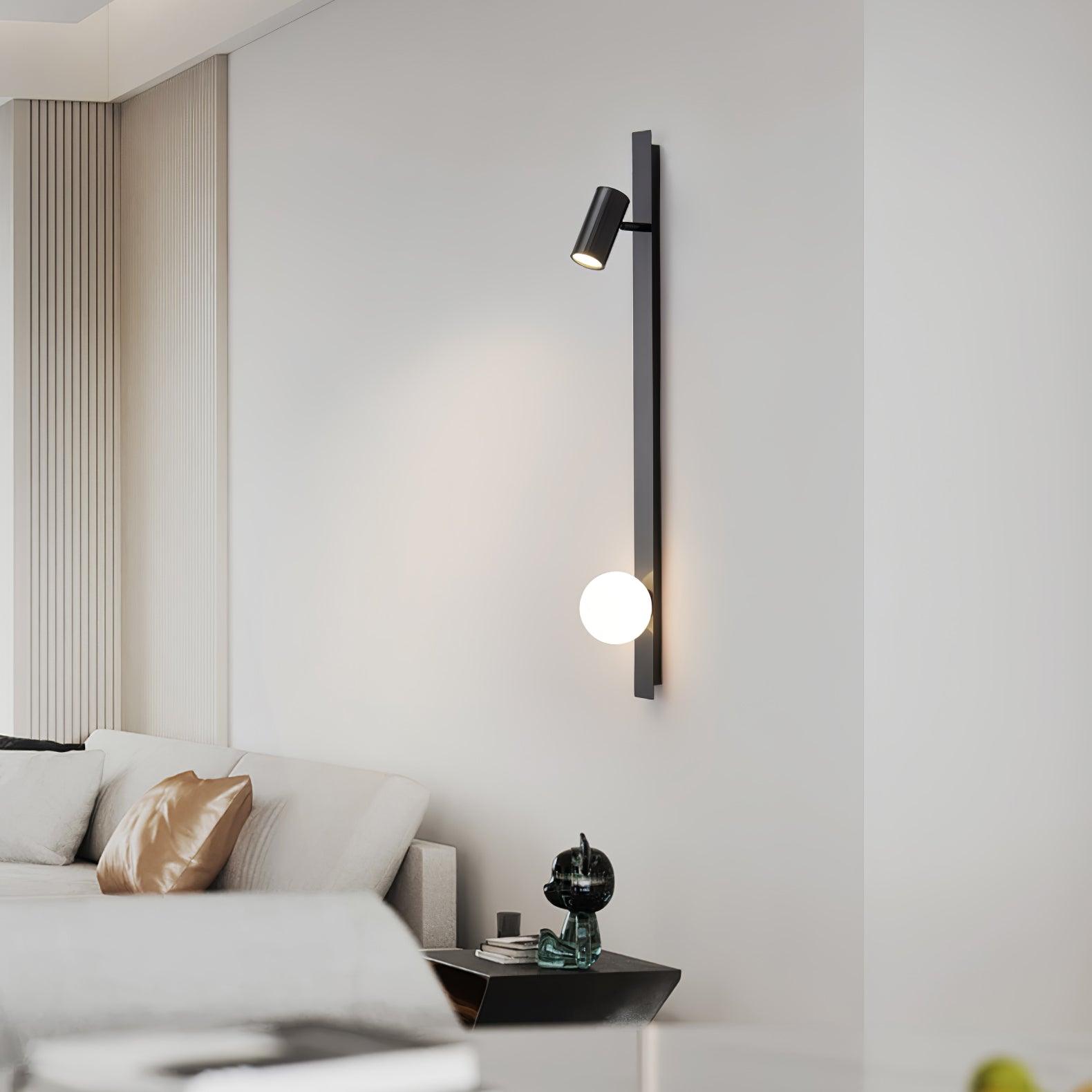 Aloz Brass Glass Minimalist Wall Light