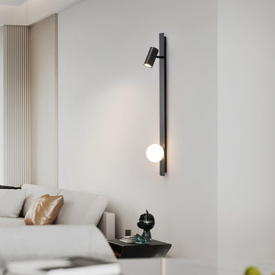 Aloz Brass Glass Minimalist Wall Light