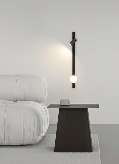 Aloz Brass Glass Minimalist Wall Light