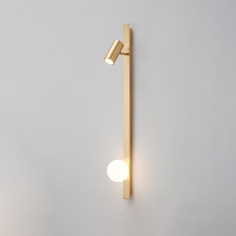 Aloz Brass Glass Minimalist Wall Light