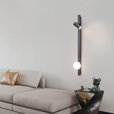 Aloz Brass Glass Minimalist Wall Light