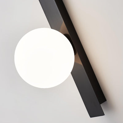 Aloz Brass Glass Minimalist Wall Light