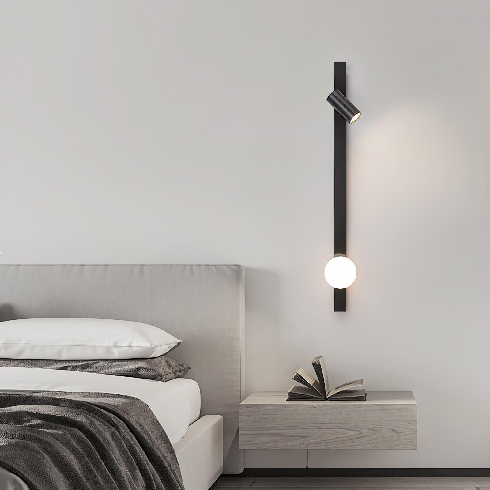 Aloz Brass Glass Minimalist Wall Light