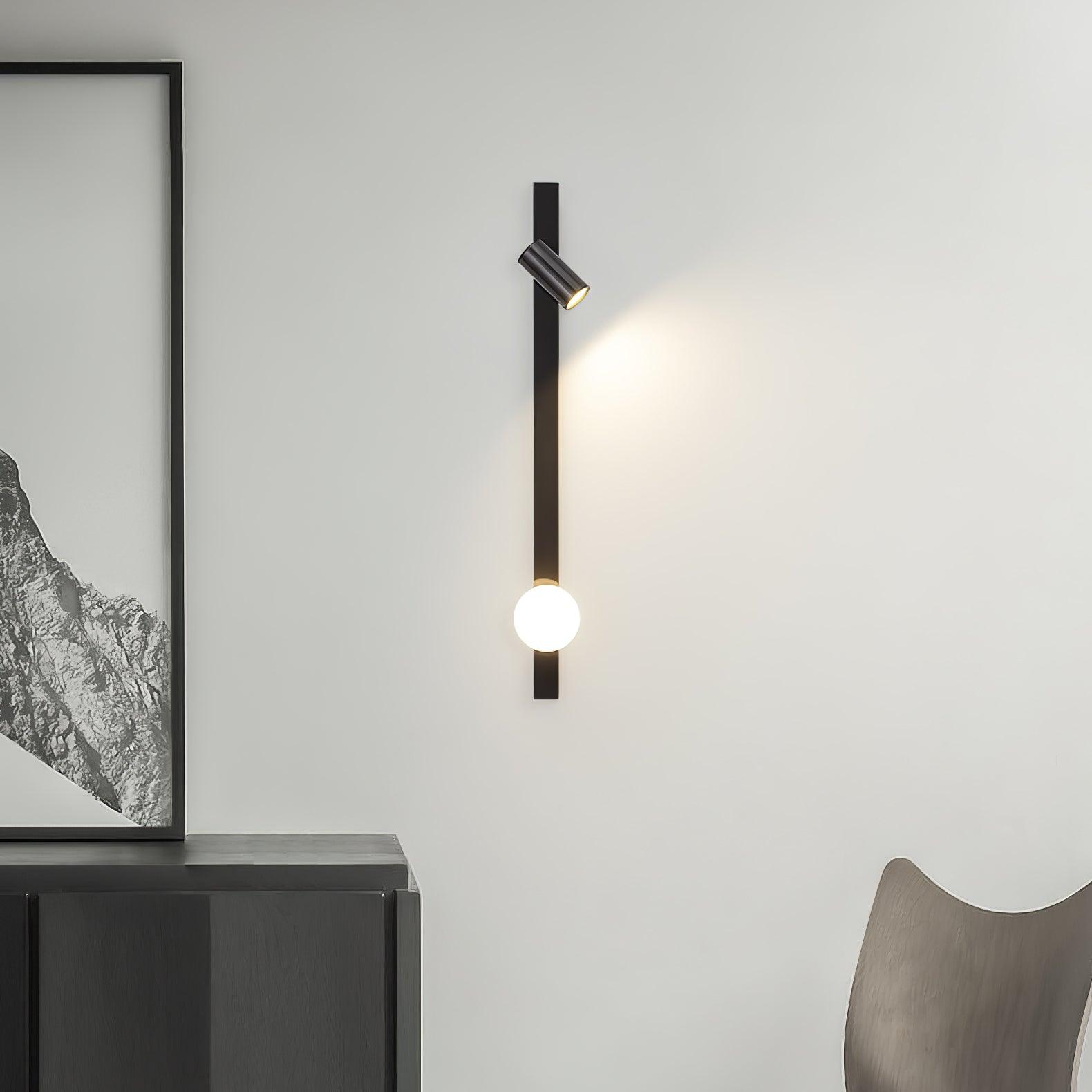 Aloz Brass Glass Minimalist Wall Light