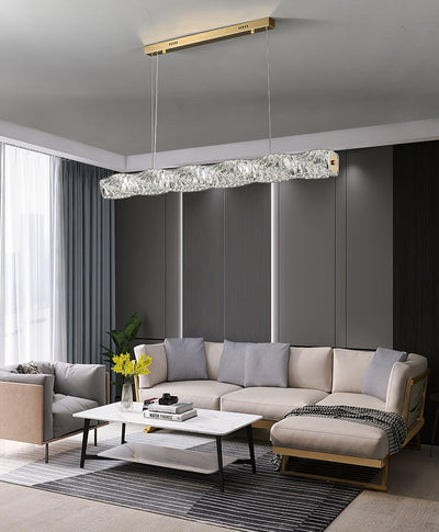 Stream Long Crystal Pendant Lamp