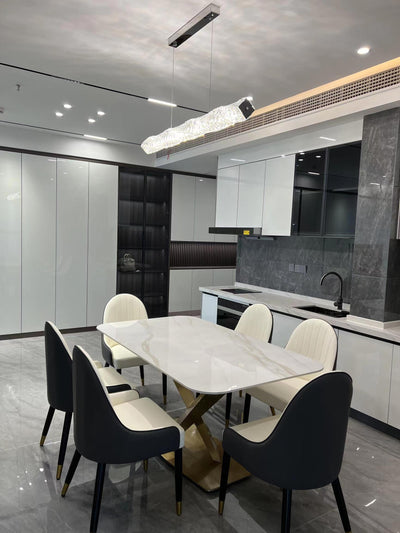 Stream Long Crystal Pendant Lamp