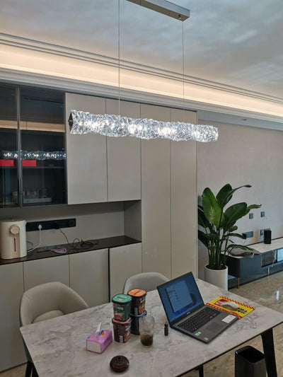 Stream Long Crystal Pendant Lamp