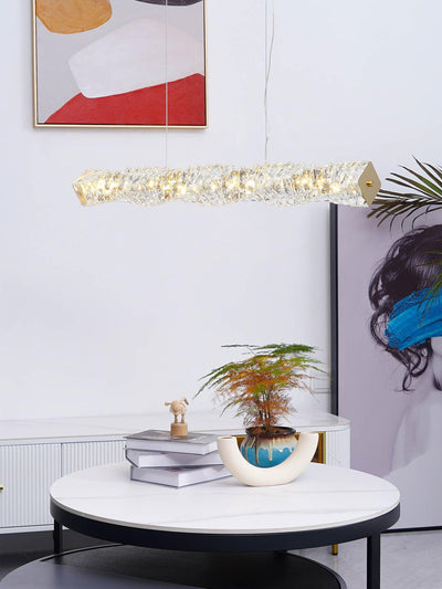 Stream Long Crystal Pendant Lamp