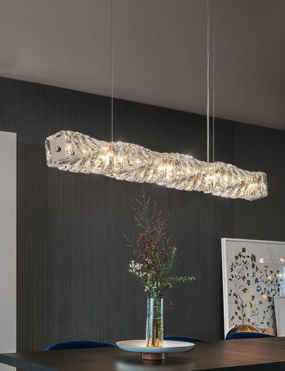 Stream Long Crystal Pendant Lamp