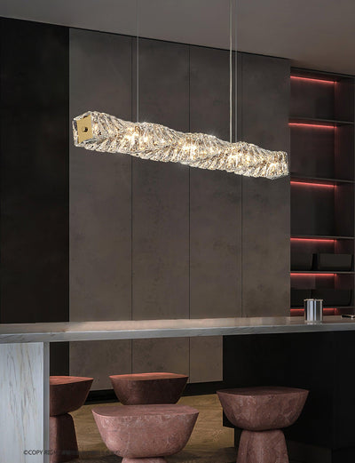 Stream Long Crystal Pendant Lamp