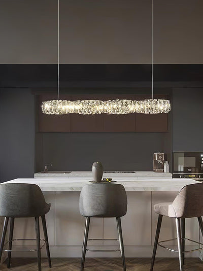 Stream Long Crystal Pendant Lamp