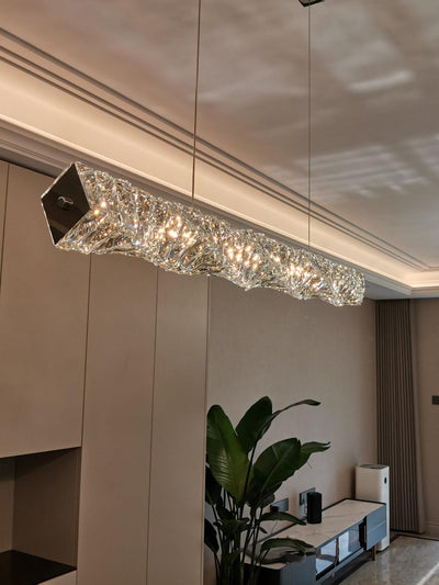 Stream Long Crystal Pendant Lamp