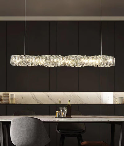Stream Long Crystal Pendant Lamp