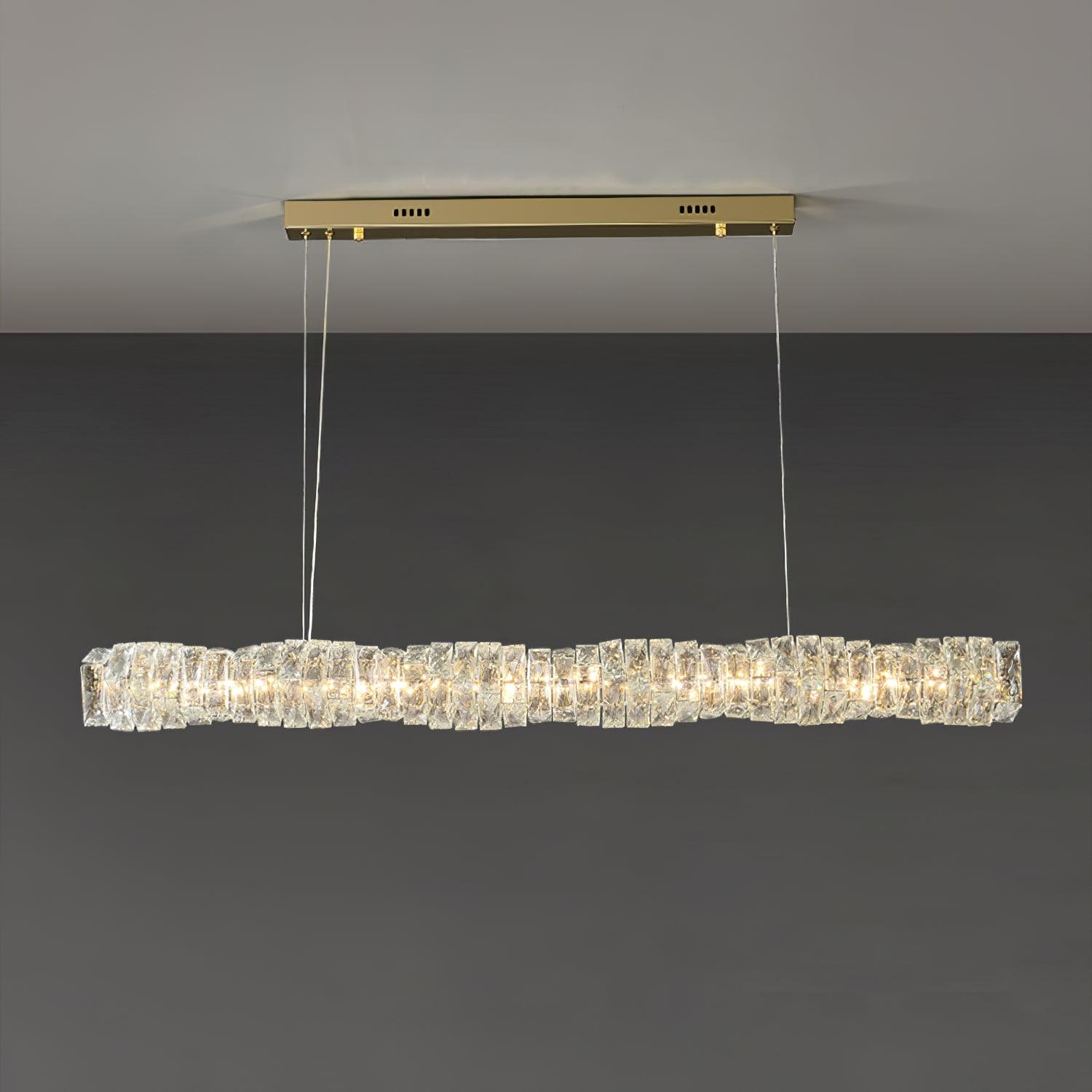 Stream Long Crystal Pendant Lamp