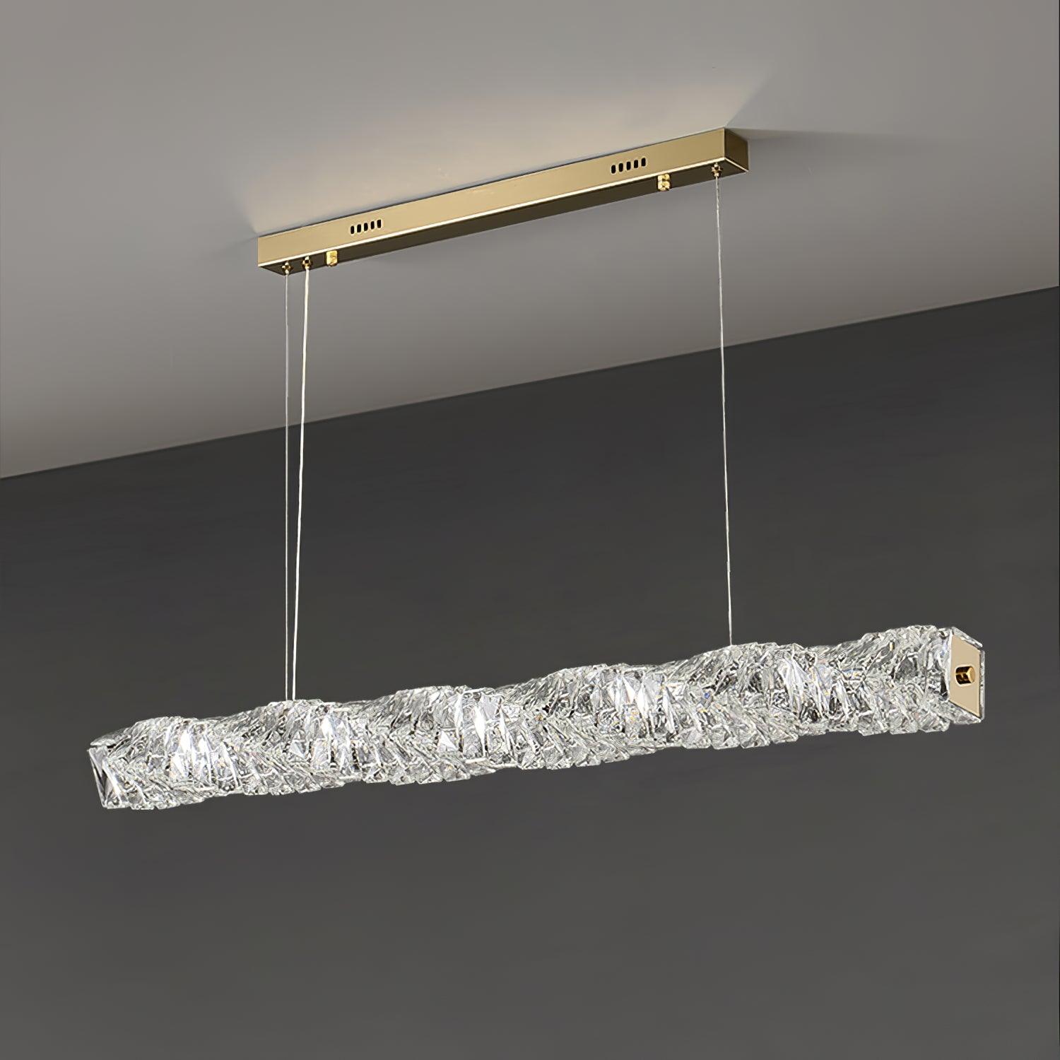 Stream Long Crystal Pendant Lamp