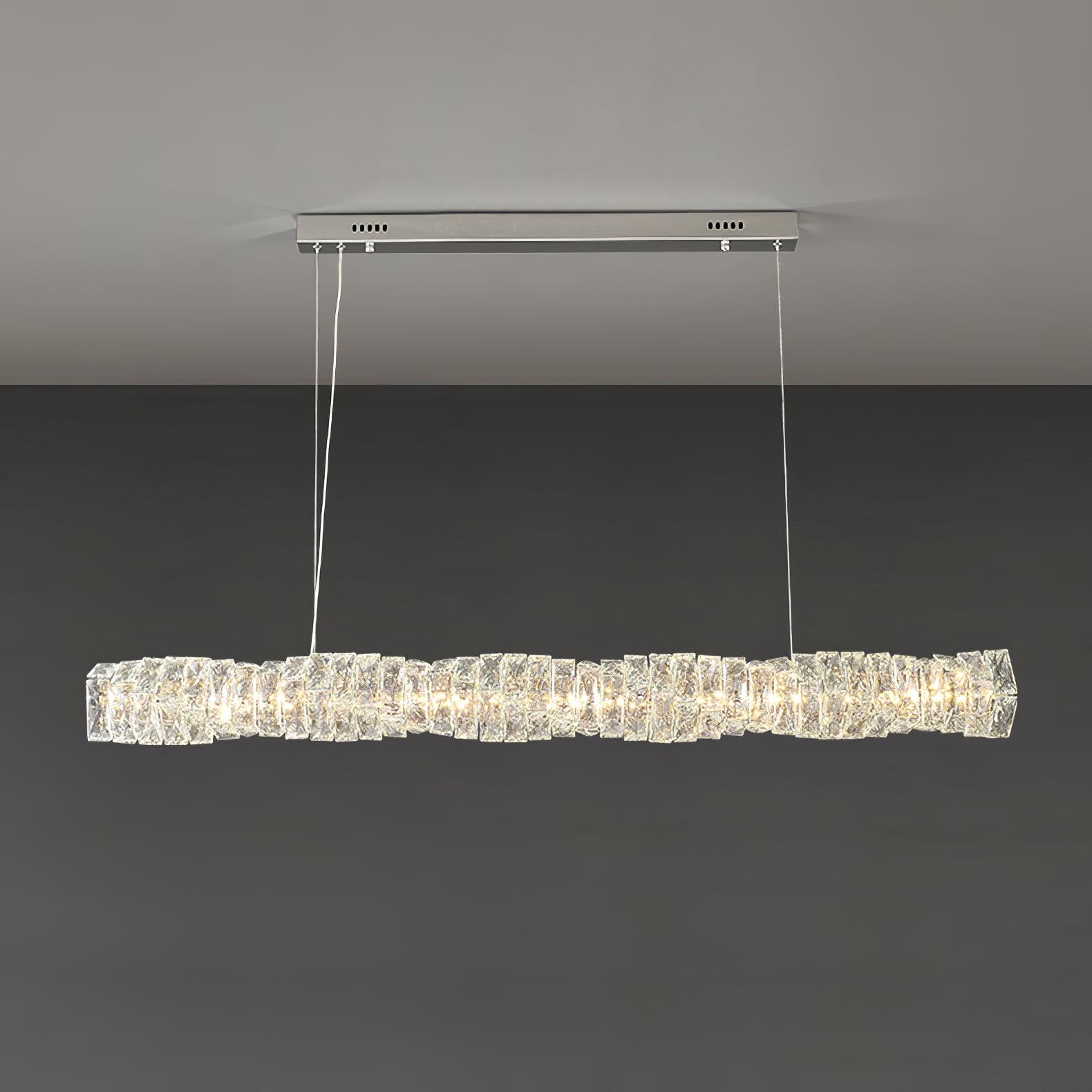 Stream Long Crystal Pendant Lamp