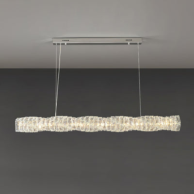 Stream Long Crystal Pendant Lamp