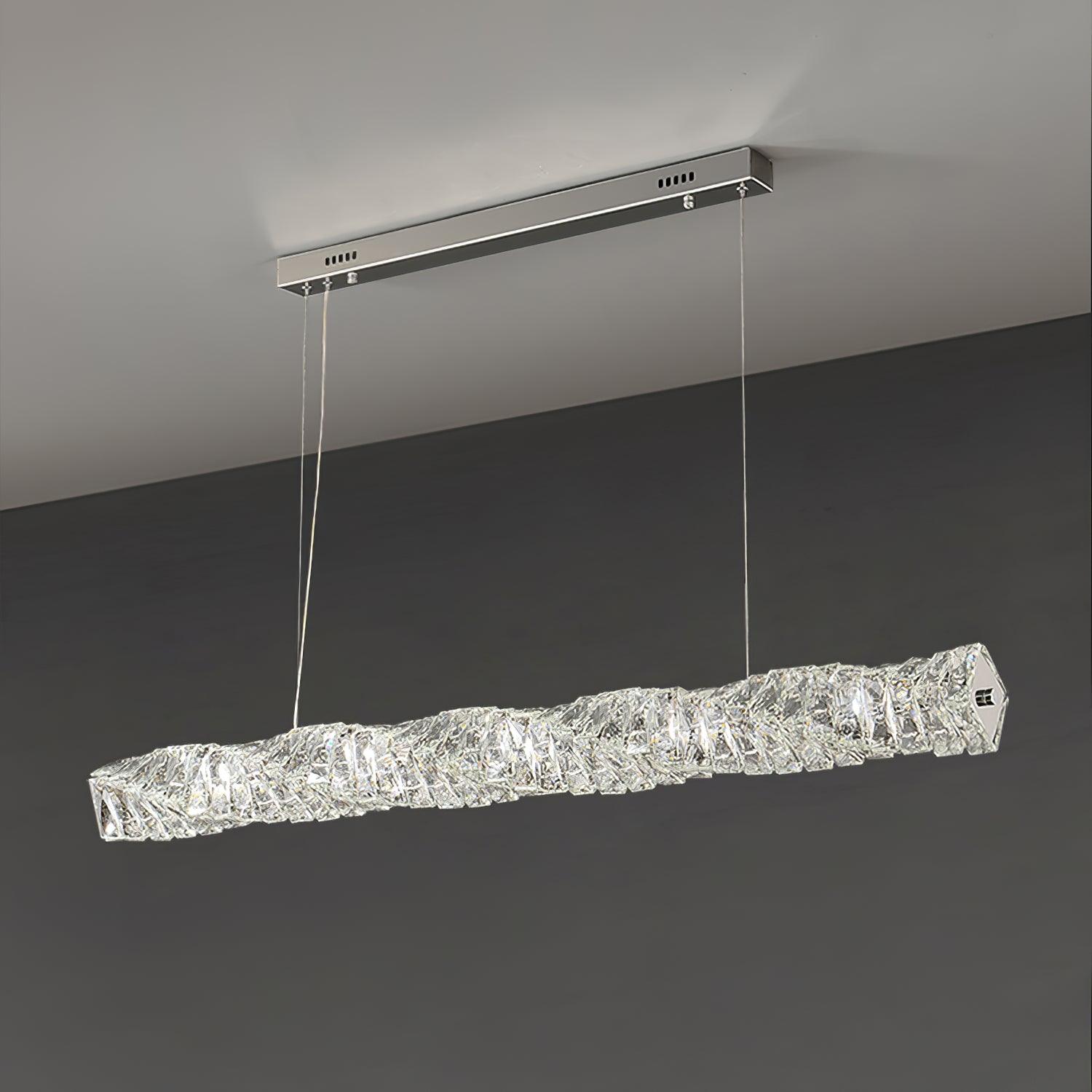 Stream Long Crystal Pendant Lamp