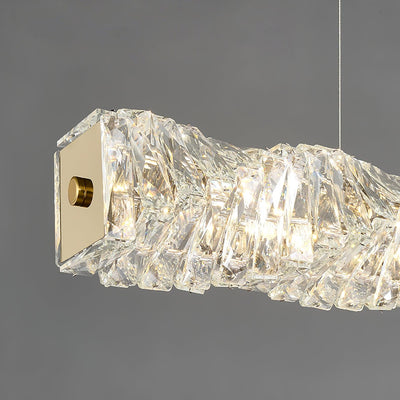 Stream Long Crystal Pendant Lamp
