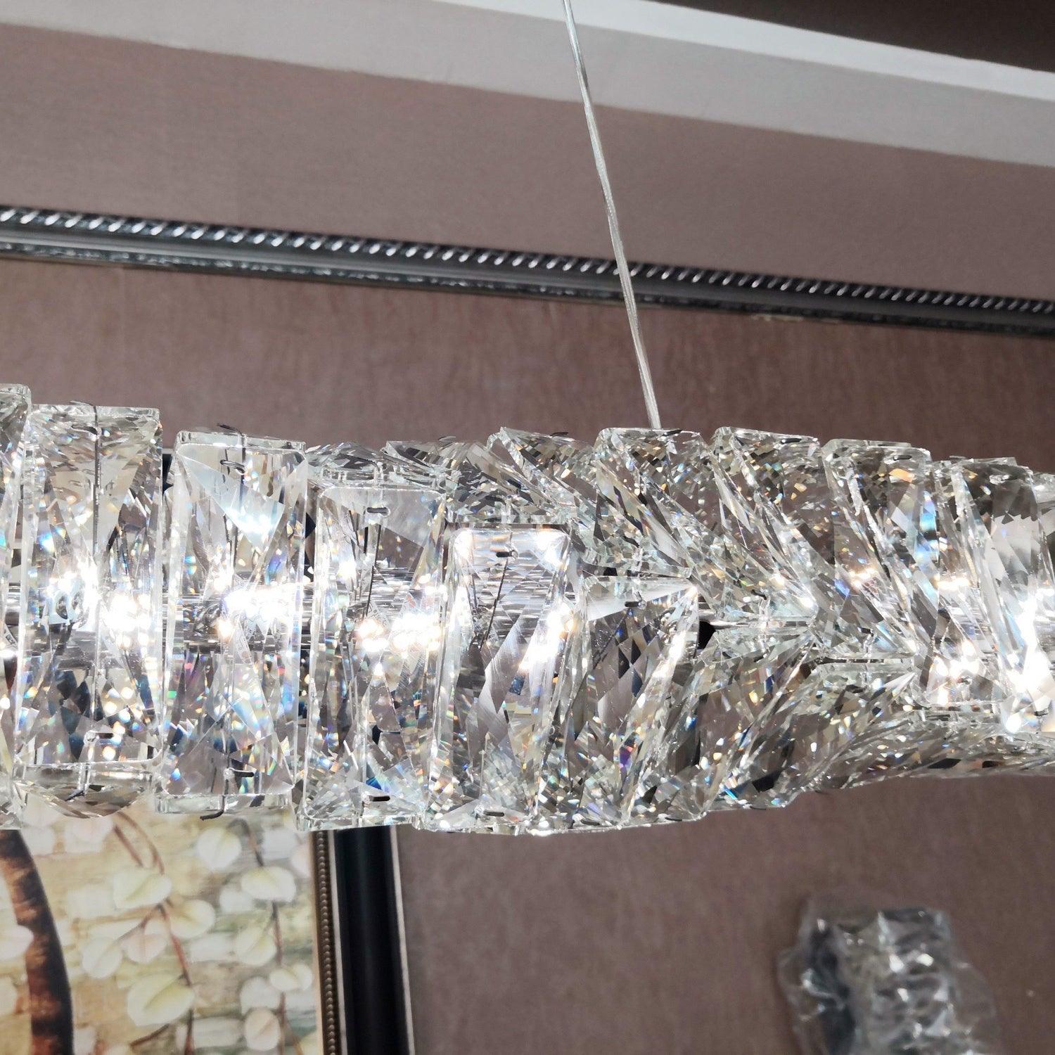 Stream Long Crystal Pendant Lamp