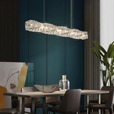 Stream Long Crystal Pendant Lamp