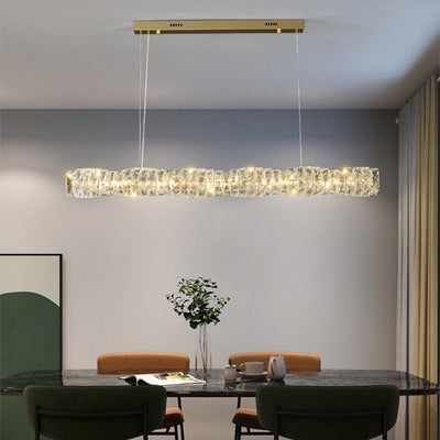 Stream Long Crystal Pendant Lamp