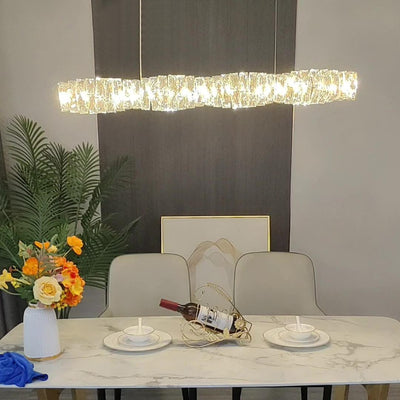Stream Long Crystal Pendant Lamp