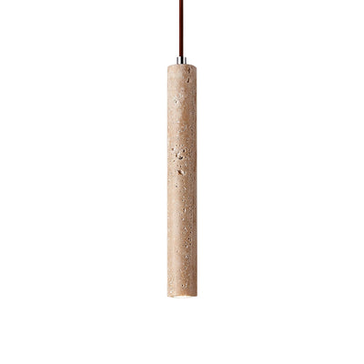 Sular Cylindrical Travertine Pendant Light