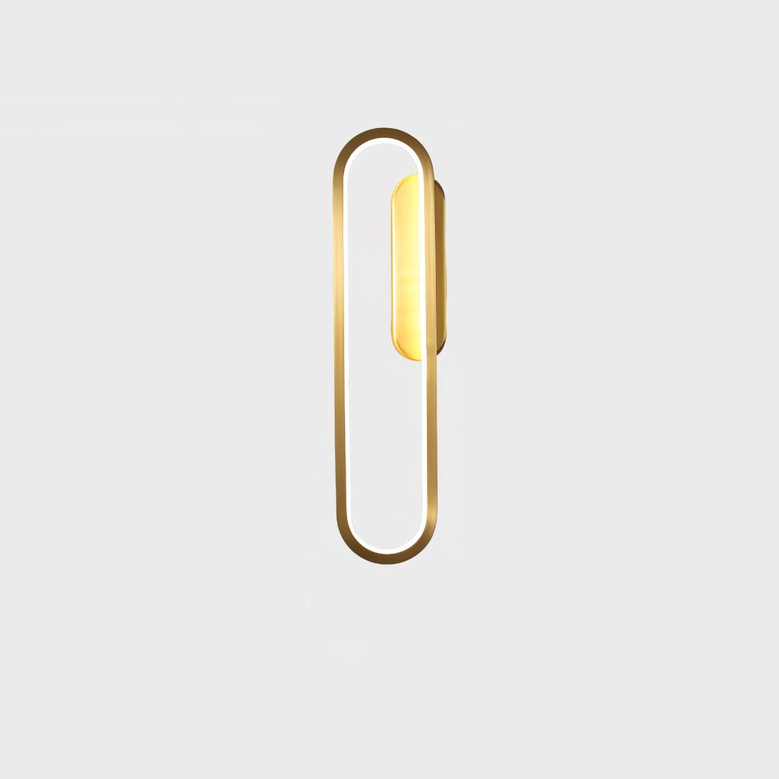 Dhu Classic Long Ova Brass Wall Lamp